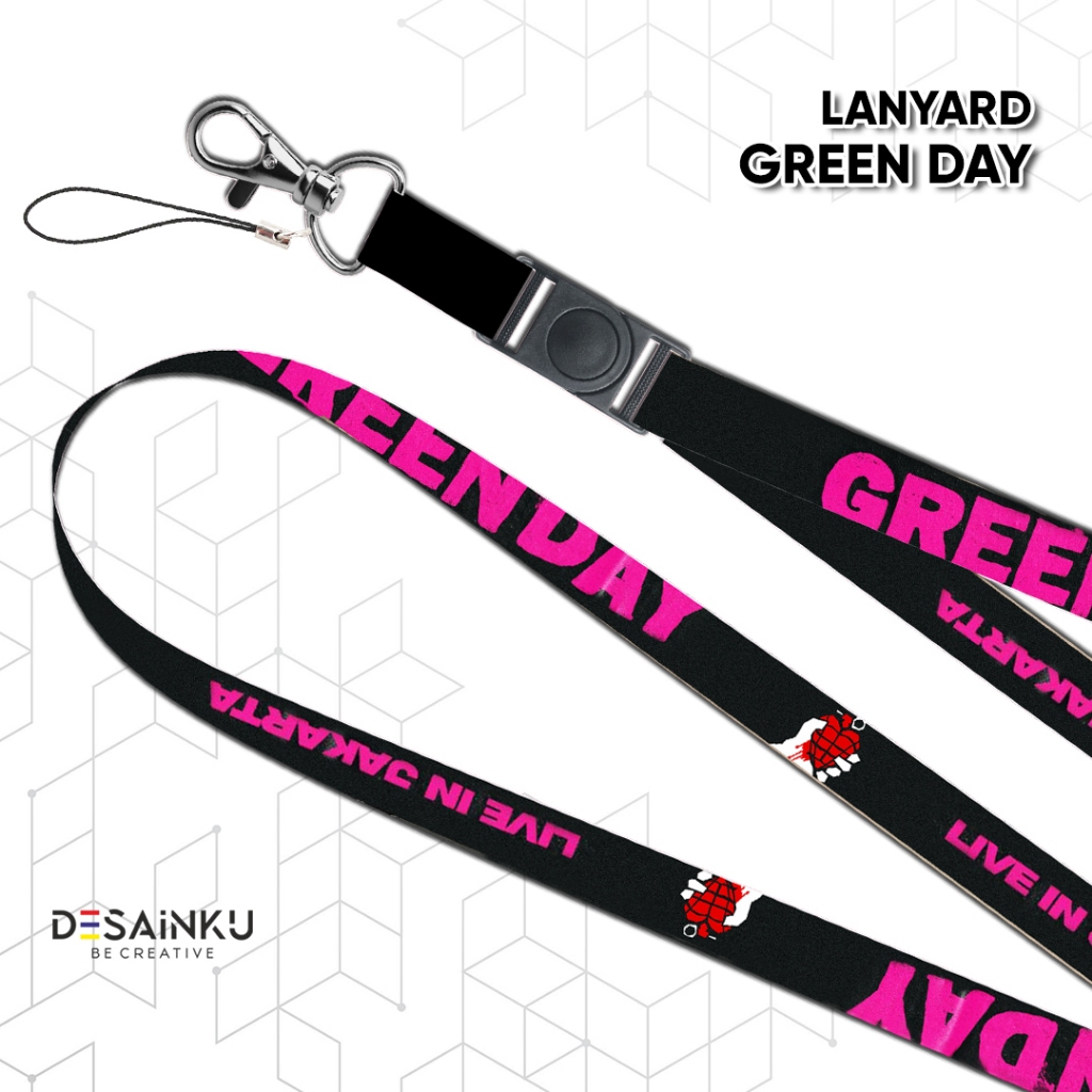 

LANYARD + ID CARD GREEN DAY LIVE IN JAKARTA / TALI HP / GANTUNGAN PODS