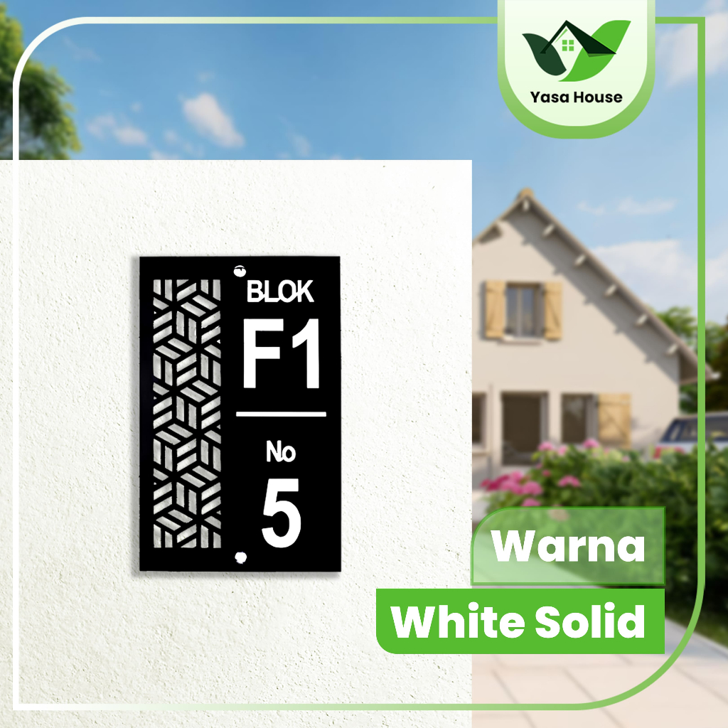 Plat Rumah Custom / Papan Nomor Rumah Akrilik/Custom Nomor Rumah Akrilik