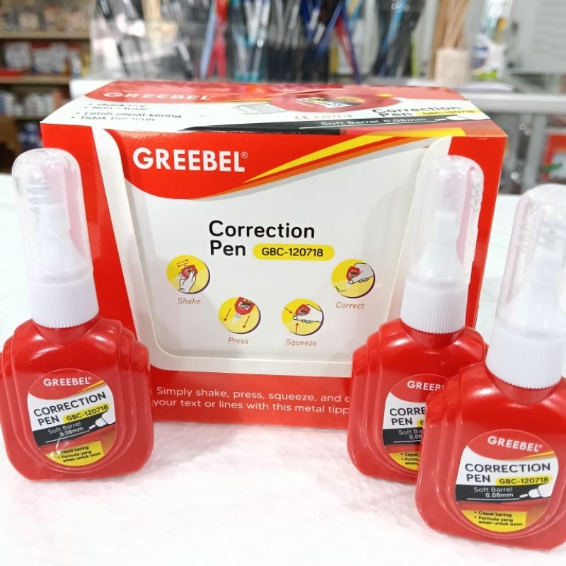 

GREEBEL CORRECTION PEN - TIP X CAIR MERAH MURAH - GBC-120818
