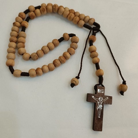 Rosario Tali Kayu Wangi Cendana 8mm rosario kayu wangi kalung doa rosario putih rosario mote salib r