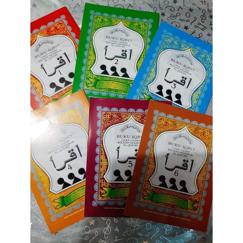 ORI - BUKU IQRA BESAR  UNTUK ANAK BELAJAR MENGAJI JILID 1-6/123456