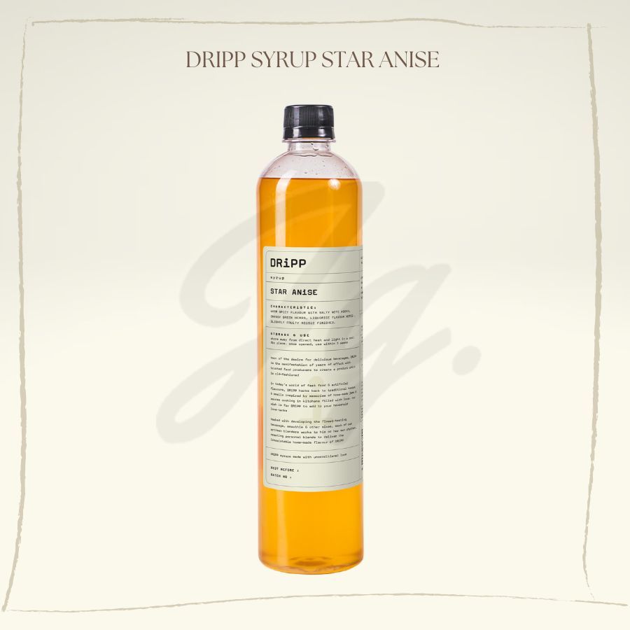 

Dripp Syrup Star Anise 760 ML - Rasa Bunga Lawang 760 ML