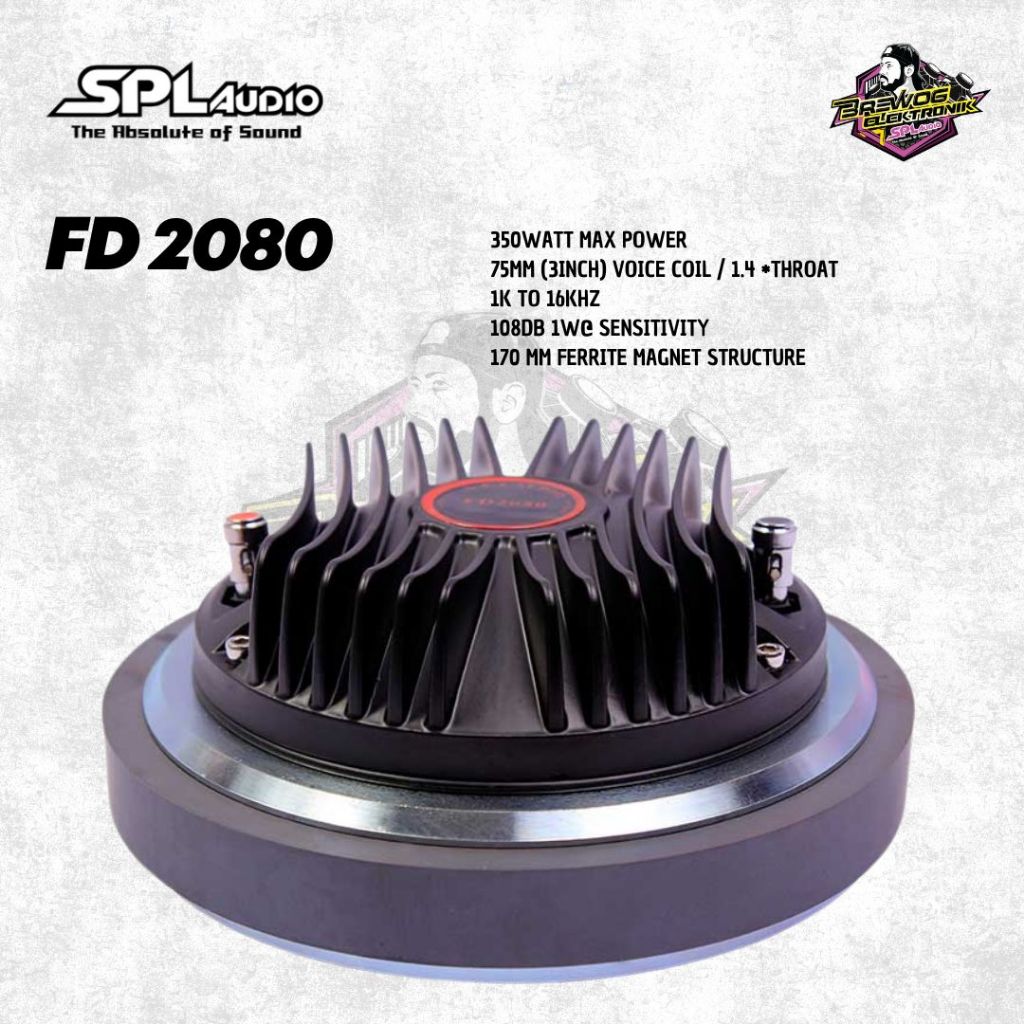 DRIVER TWEETER SPL FD2080 ORIGINAL BREWOG SPL AUDIO