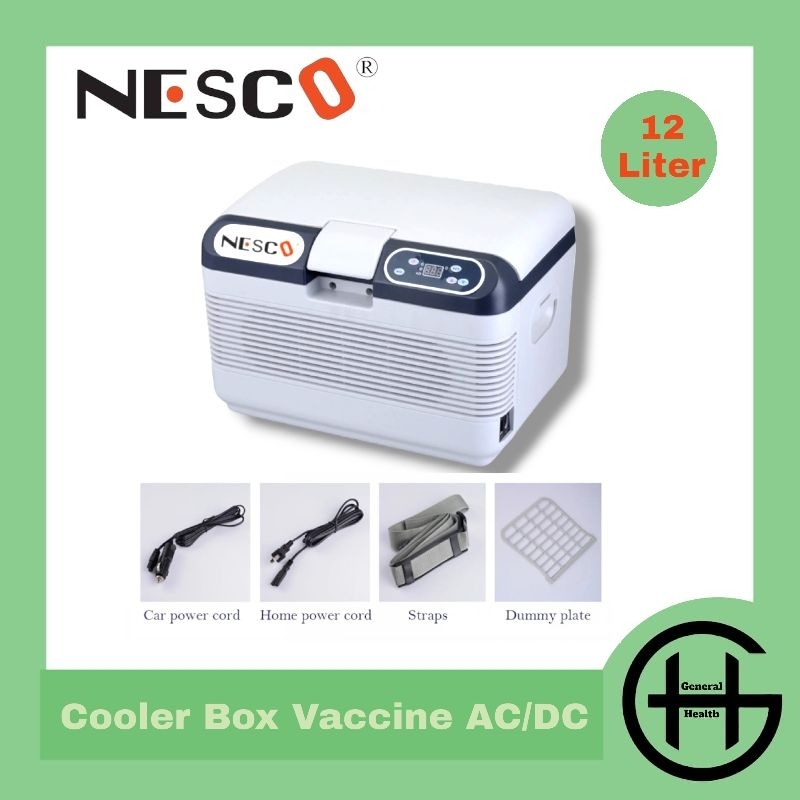 Nesco Electric Cooler Box Vaccine 12 Liter AC/DC  Tanpa Dus Box Vaksin ACDC Nesco  Cooler Box 12 Lit