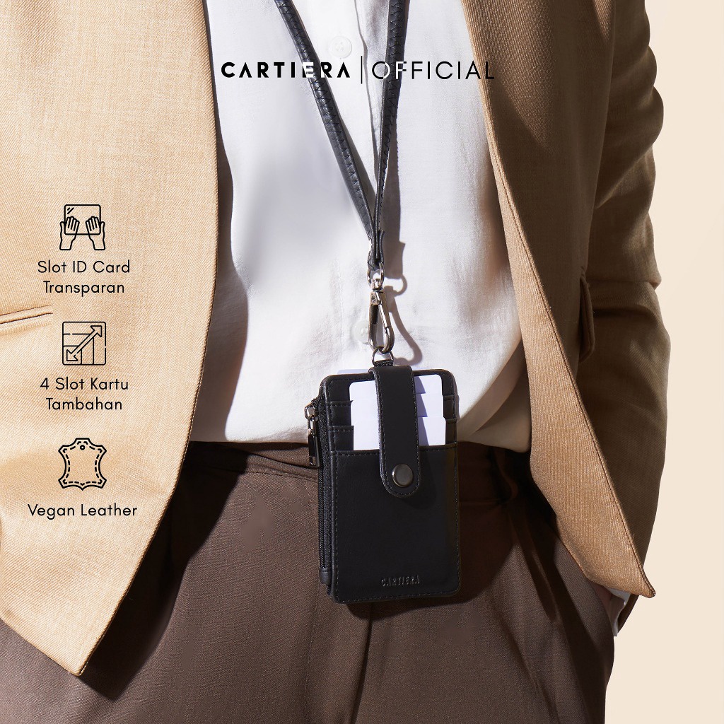 

Promo Setia Cartiera Vex Lanyard ID Card Name Tag Kalung Pria Wa Kulit Praktis Premium