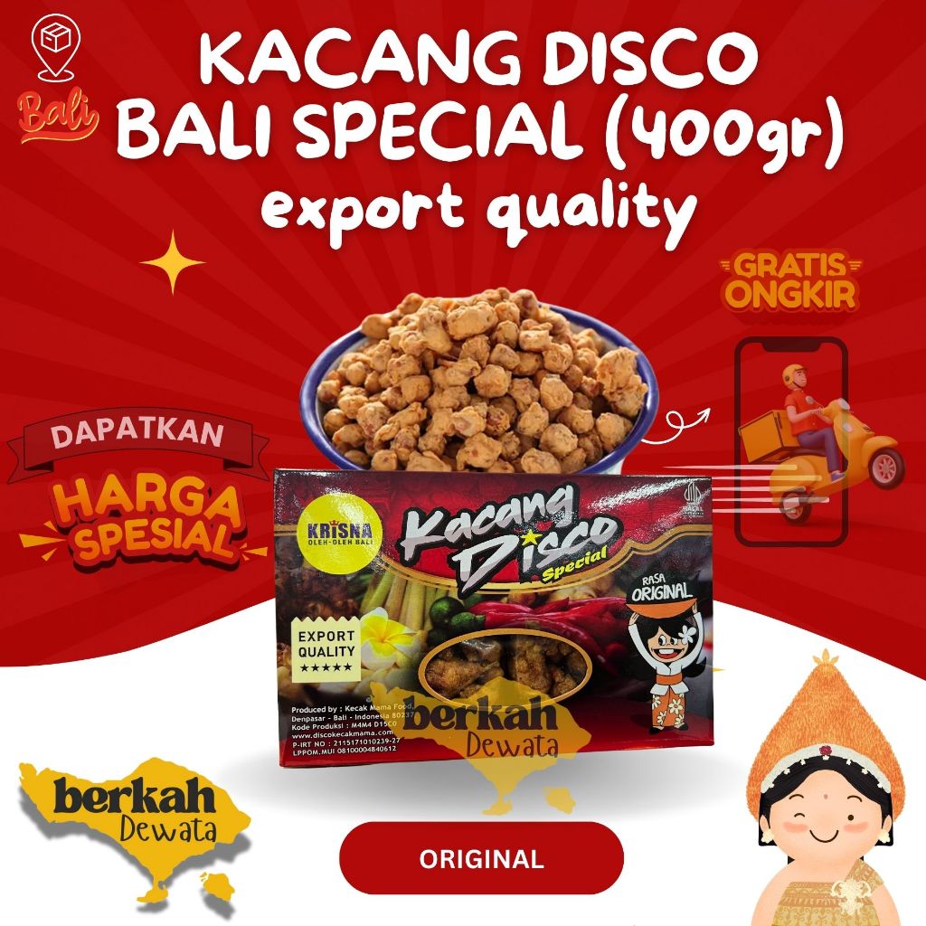 

Kacang Disco Krisna Bali Special 400gr Oleh Oleh Asli Bali