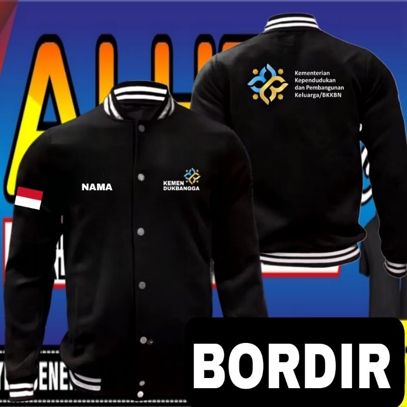 Jaket kemendukbangga jaket bordir kemendukbangga jaket BKKBN jaket varsity BKKBN jaket baseball BKKB