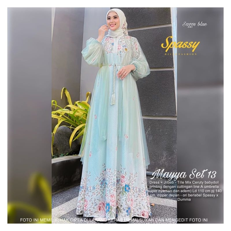 Ardilla set original Spassy /Mayya set original Spassy /Elena set original Spassy/ gamis dewasa // b