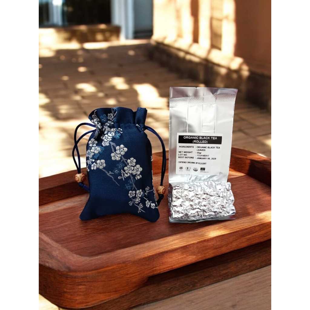 

ORGANIC TEA - Premium Ekspor Quality (4 Variant Rasa) - PACKAGING POUCH BIRU FLOWERY