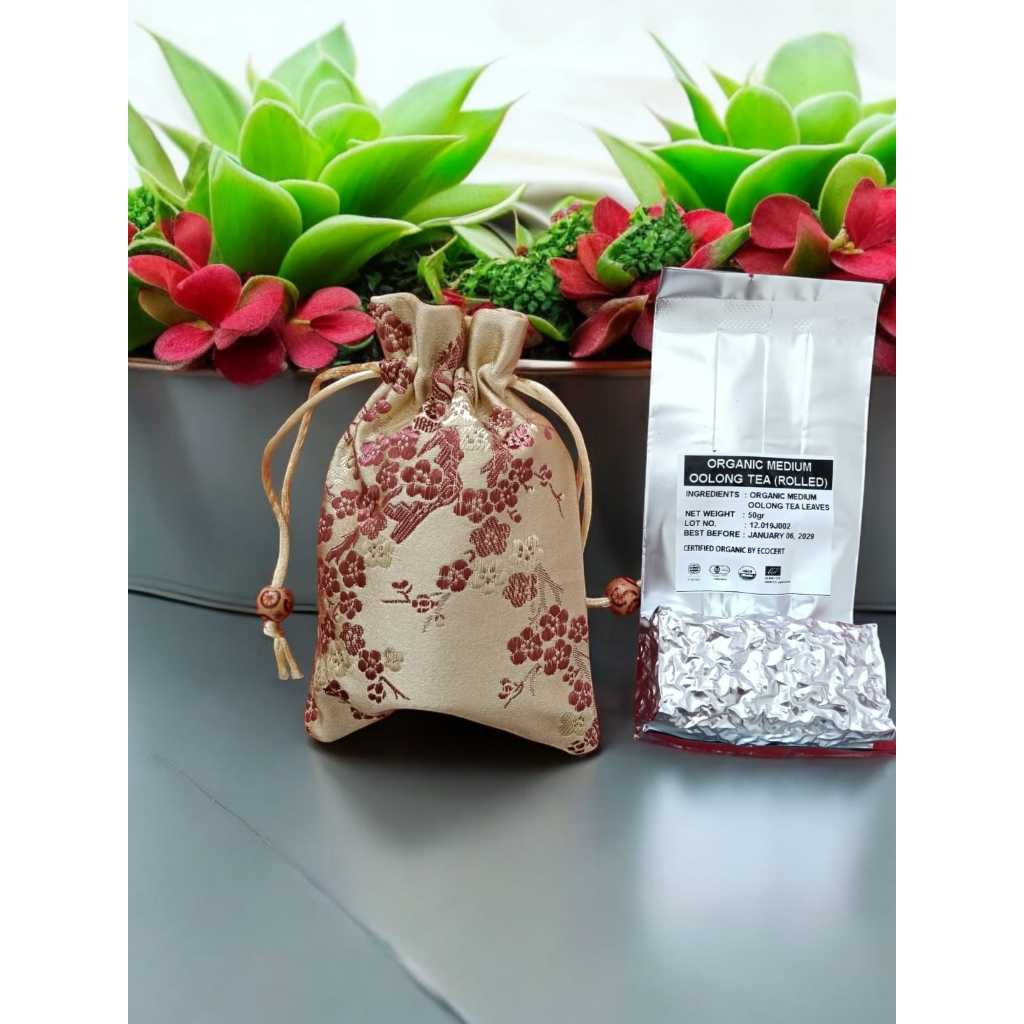 

ORGANIC TEA - Premium Ekspor Quality (4 Variant Rasa) - PACKAGING POUCH GOLD FLOWERY