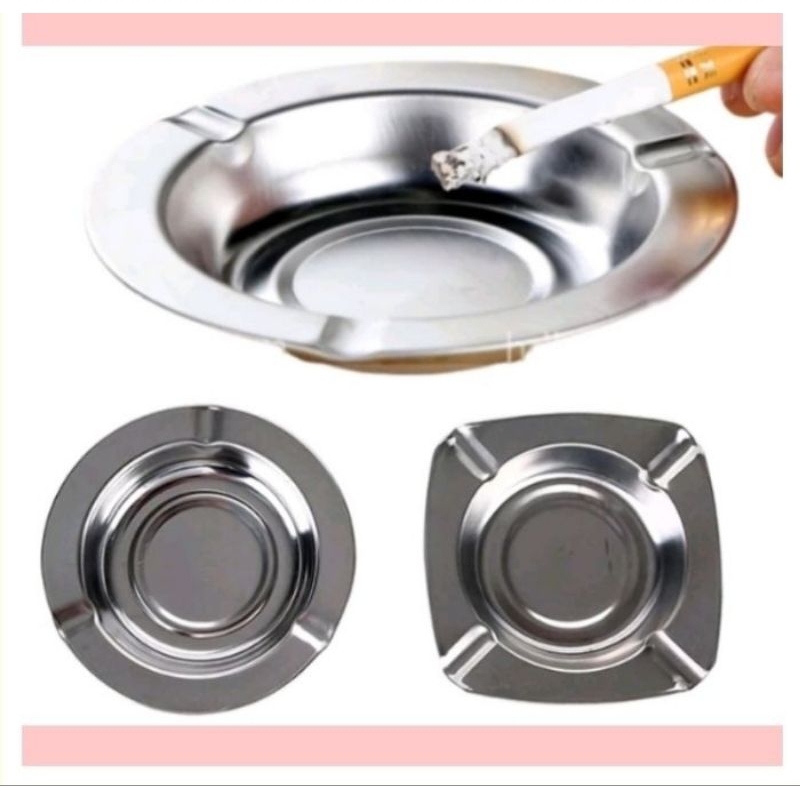 Asbak Rokok Stainles-Asbak Rokok Kaca