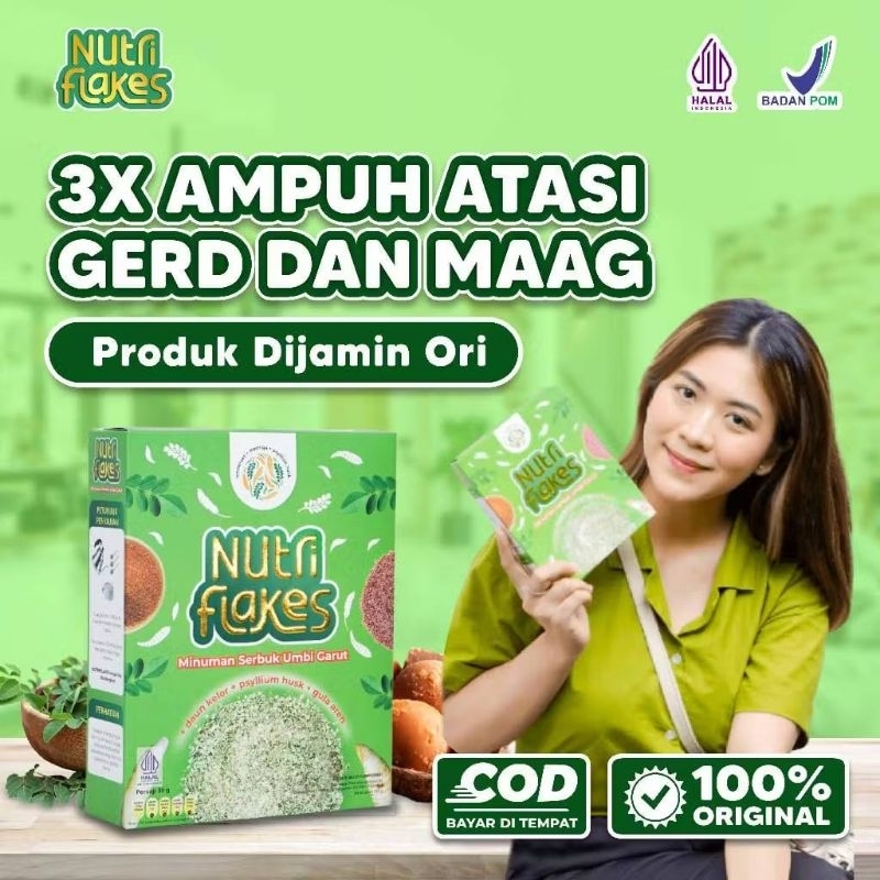 

NUTRIFLAKES 3x Ampuh Atasi Gerd dan Maag 1box 280gram