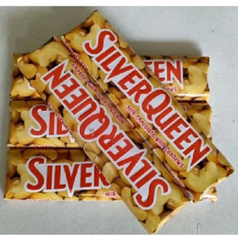 

Silverqueen KECIL cashew almond 22gr ex 25gr 1 box isi 10 ps MURAH