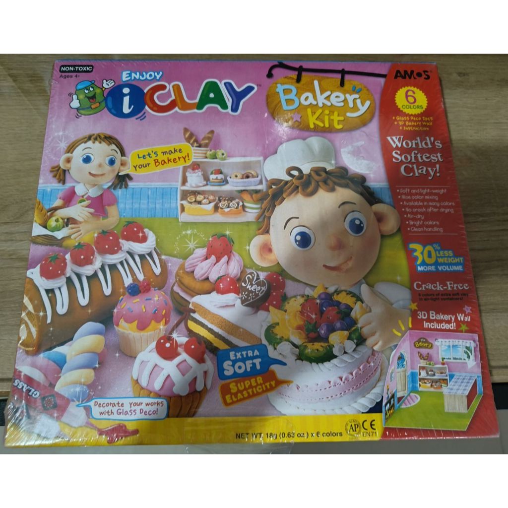 (Baca Ket) Amos I-Clay Bakery Kit 2 Glass Deco 6 I-Clay Ada 2 Varian