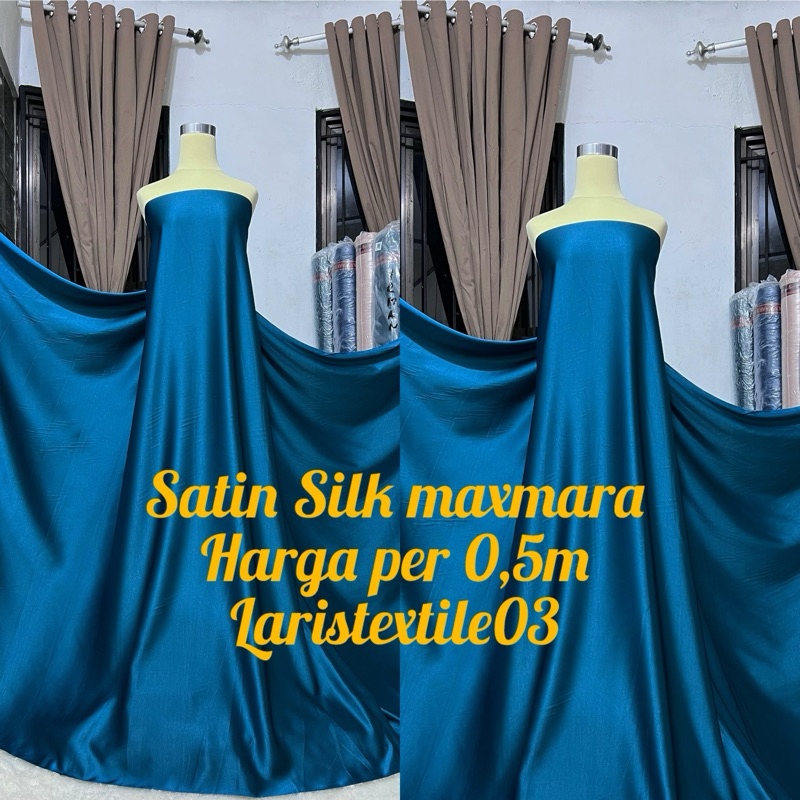 KAIN SATIN MAXMARA SILK PREMIUM / MAXMARA SILK / BAHAN KEBAYA HARGA PERSETENGAH METER