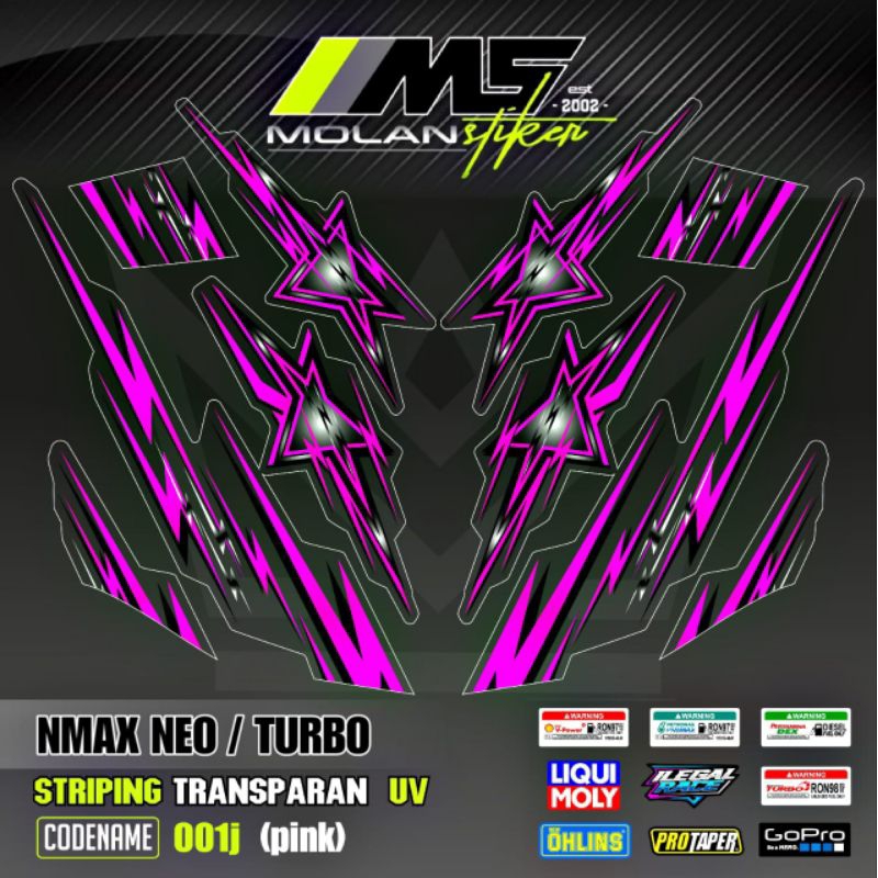 Decal Sticker Striping Variasi Transparan Uv Nmax Neo Nmax Turbo Nmax Star Yamaha Nmax 155 Neo S Nma