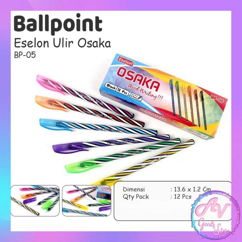 

12Pcs Ballpoint Ulir / 1Lusin Pulpen Lilin Ulir / 1pak Ballpoint Spiral Murah