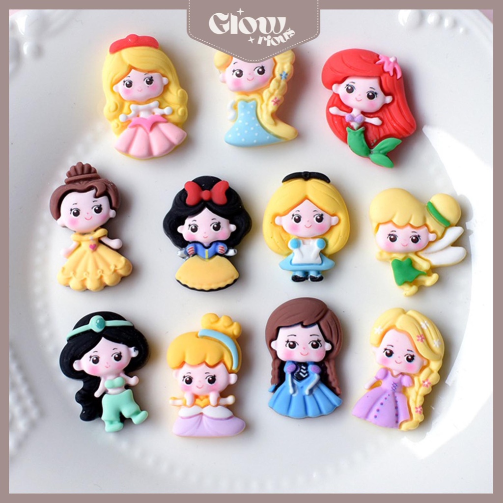 

GR Stiker 3D Timbul Clay Lucu Per Pcs Botol Minum Tumbler Resin Clay DIY Tempelan Cartoon Princess