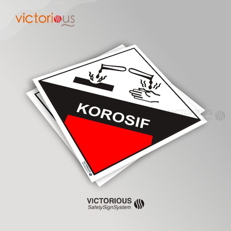 

Sticker Label Limbah B3 Hazmat Korosif | Hazardous Material Corrosive Sticker Sign