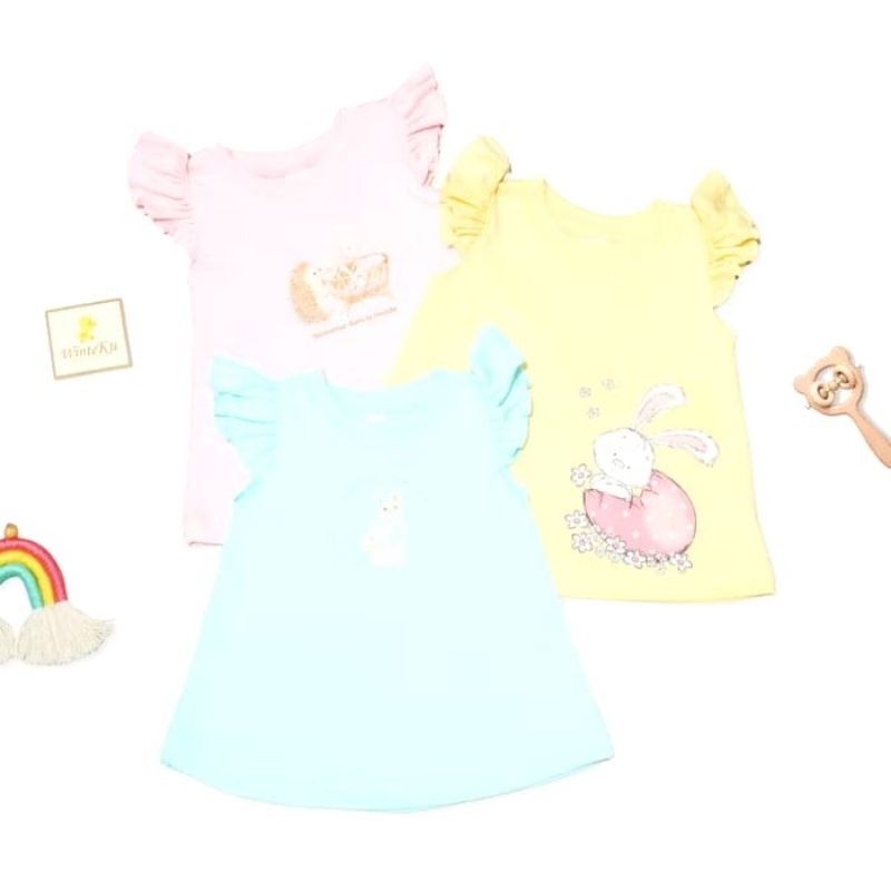 WINTEKU DRESS baby Girl pendek seri Candy Ruffle, agatha Animal, Lady Colour, Month Lady, Diana Cute
