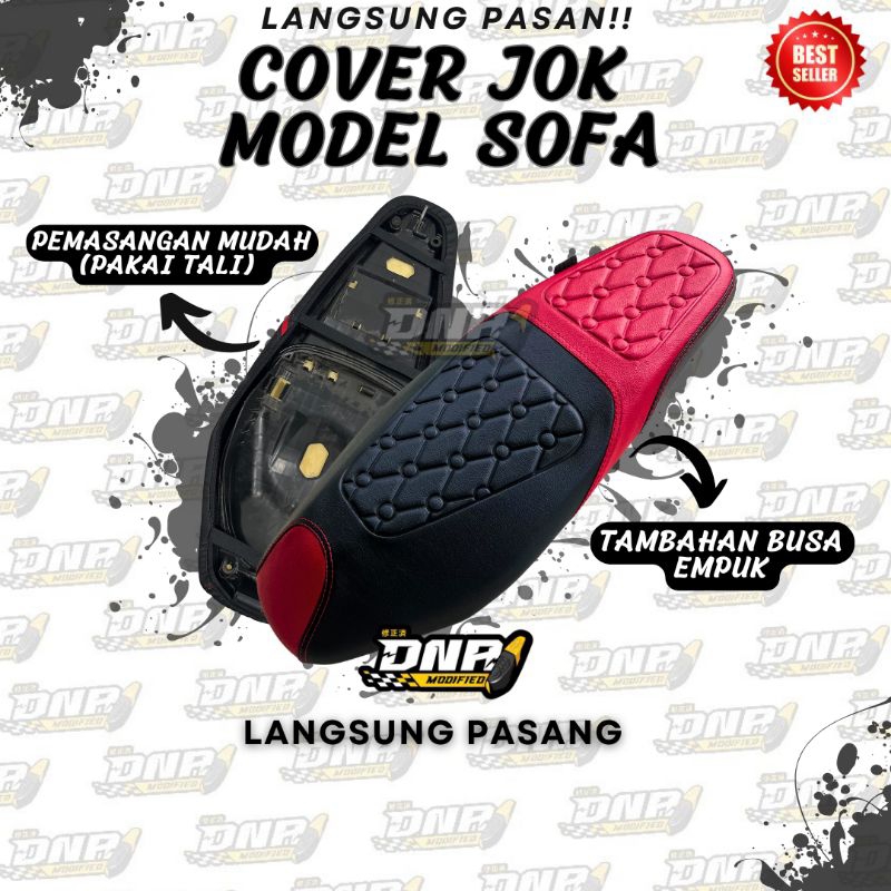 Cover Jok Motor Model Pres Sofa Beat Vario PCX Nmax Mio Supra - Motorcycle(LANGSUNG PASANG)
