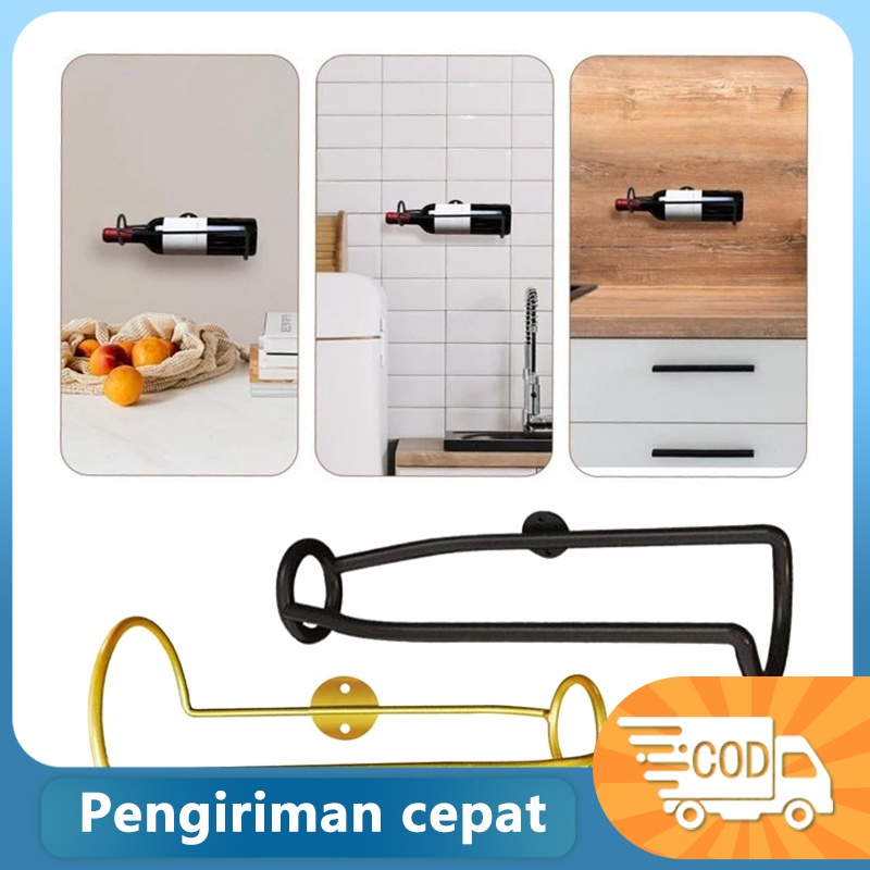 Rak wine dinding pajangan aksesoris
