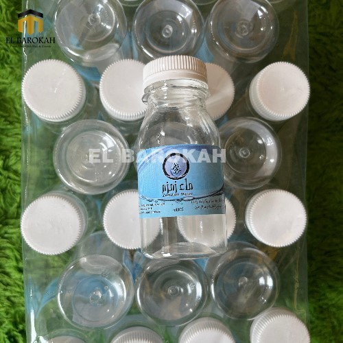 

botol kosong air zam zam warna biru UK 60/80 1 pack isi 25 oleh oleh haji dan umrah