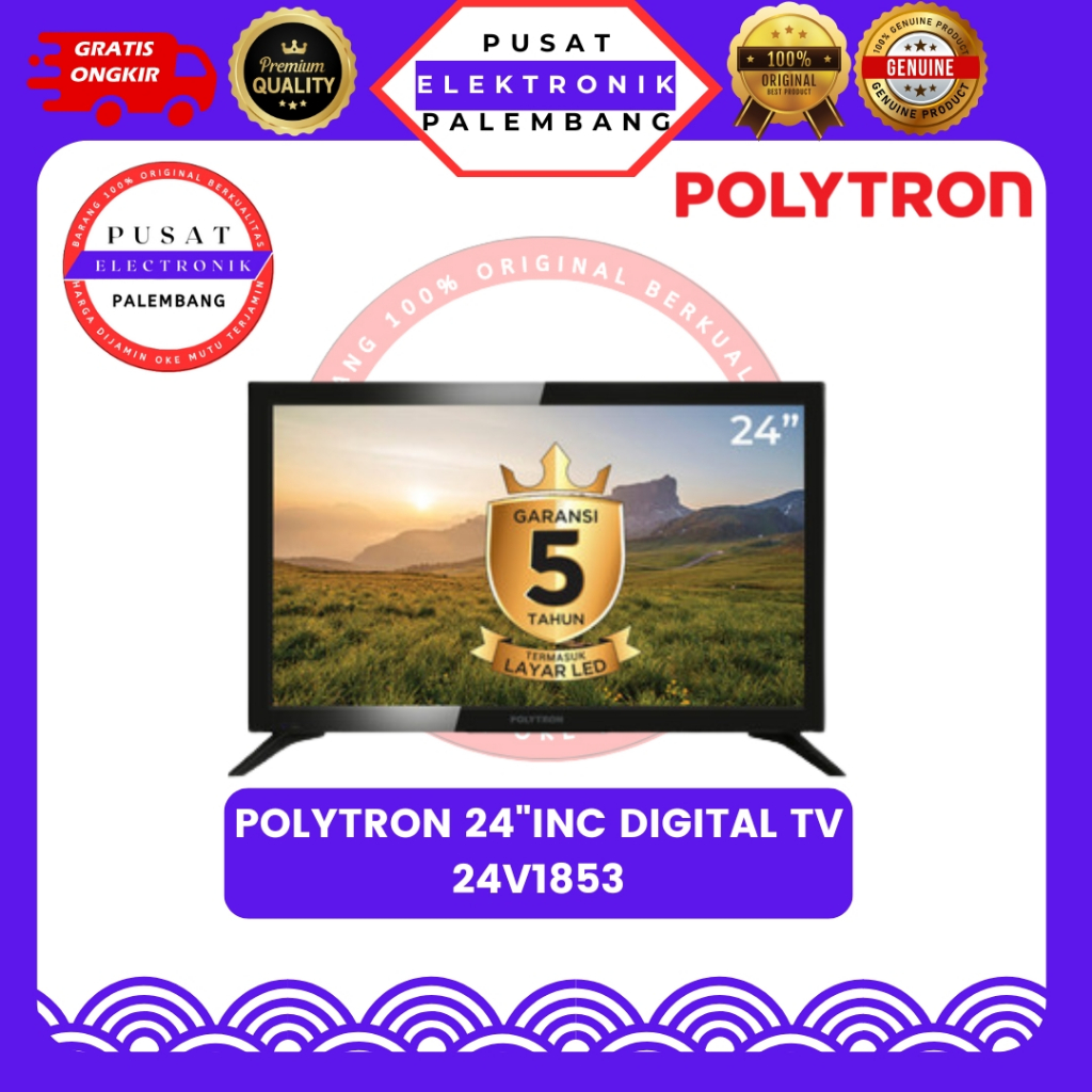 TV DIGITAL 24 INCH POLYTRON 24V1853 TV DIGITAL 24" PALEMBANG