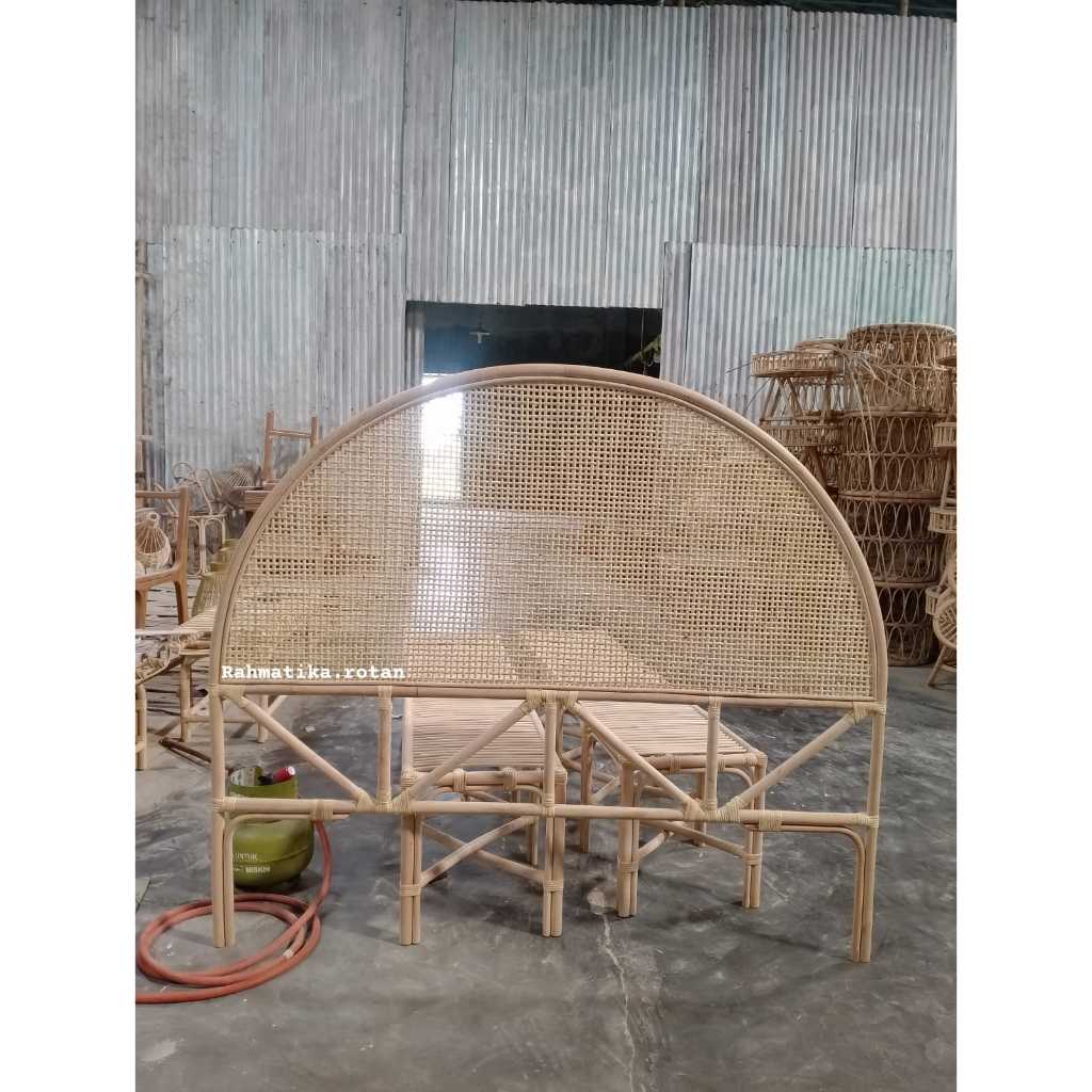 Headbed rotan Anyaman 160cm/ sandaran tempat tidur rotan