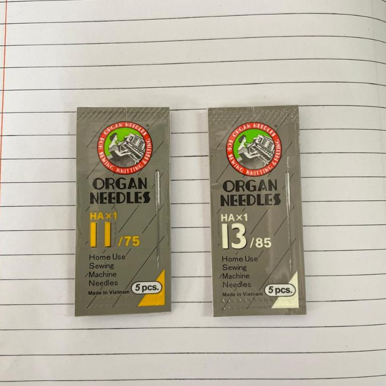 Jarum Jahit HAx1 merk Organ | Jarum Mesin Jahit Portable | Jarum Mesin Jahit Klasik Hitam HA x 1 Org