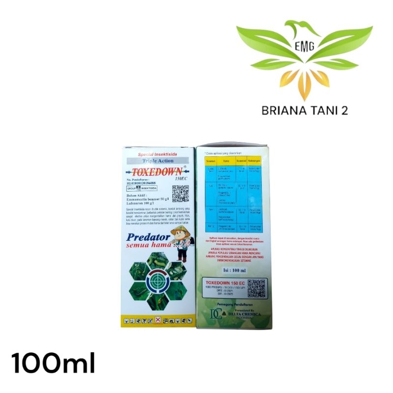 Toxedown 150EC 100ml Doble Action Insektisida Emmamectin Benzoat 50 g/l + Lefenuron 100 g/l Mengenda