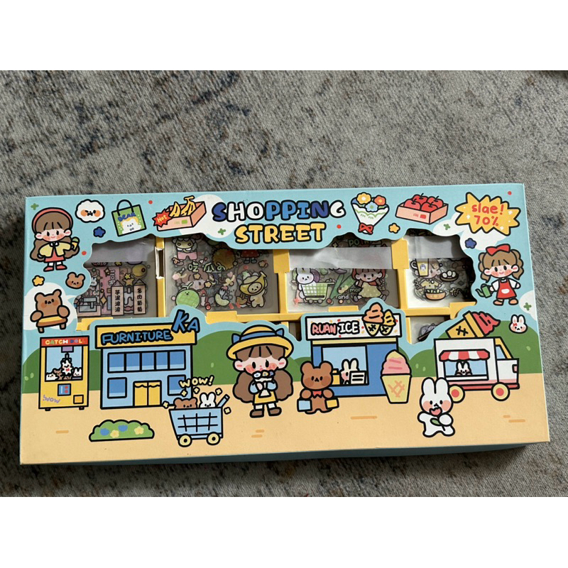 

stiker shopping street ruan 100