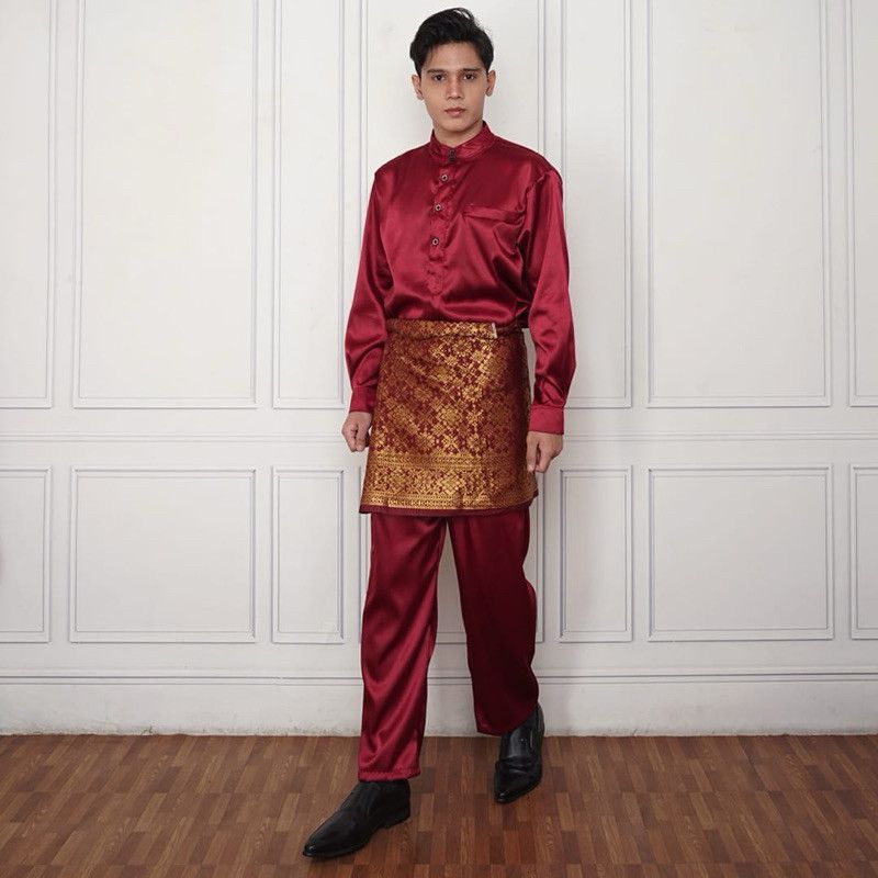 ￼Bisa Cod Setelan Baju Melayu Teluk Belanga / Baju Melayu Pria Koko / Baju Kurung Malaysia/by ST_MOD