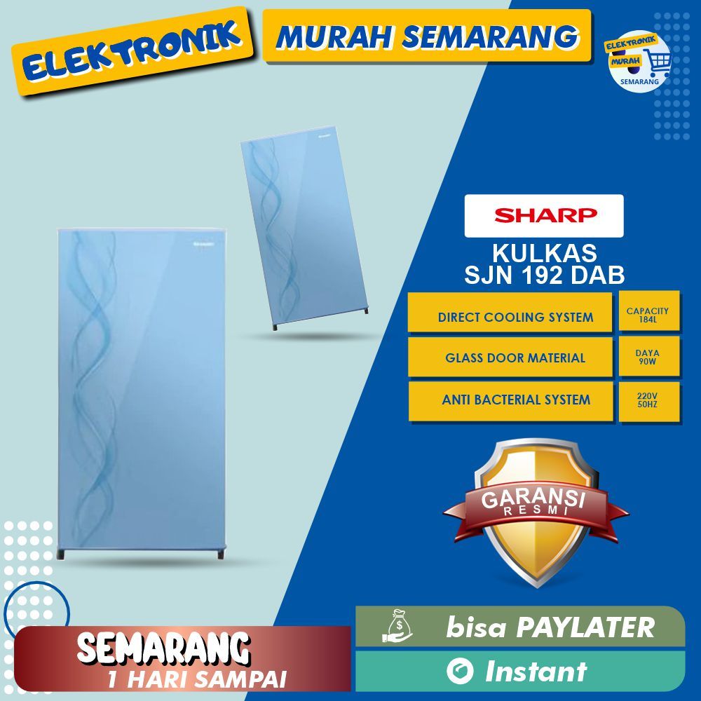 KULKAS SHARP 192 SJ-N192D-SB / SJN 192 LEMARI ES 1 PINTU