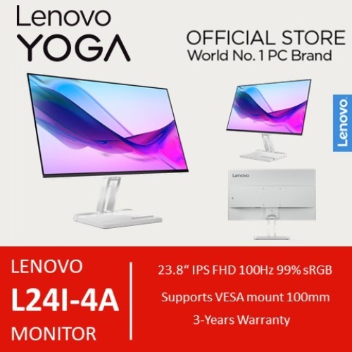 LENOVO L24I-4A 24INCH FHD 100HZ FLAT IPS 99%SRGB SPEAKER 3Y