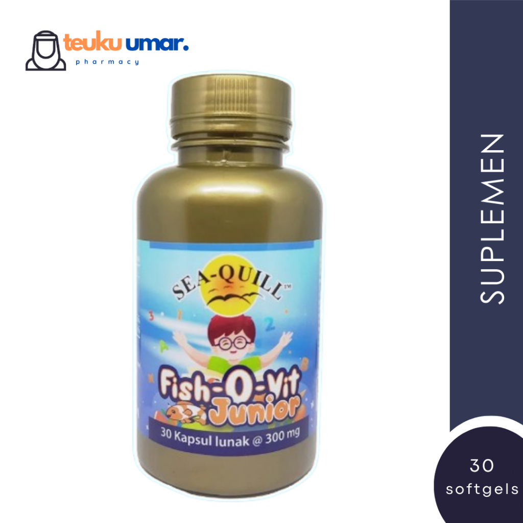 [Vitamin Minyak Ikan] Sea Quill FISH-O-VIT JUNIOR Isi 30 kapsul | Suplemen Minyak Ikan Untuk Anak Pe