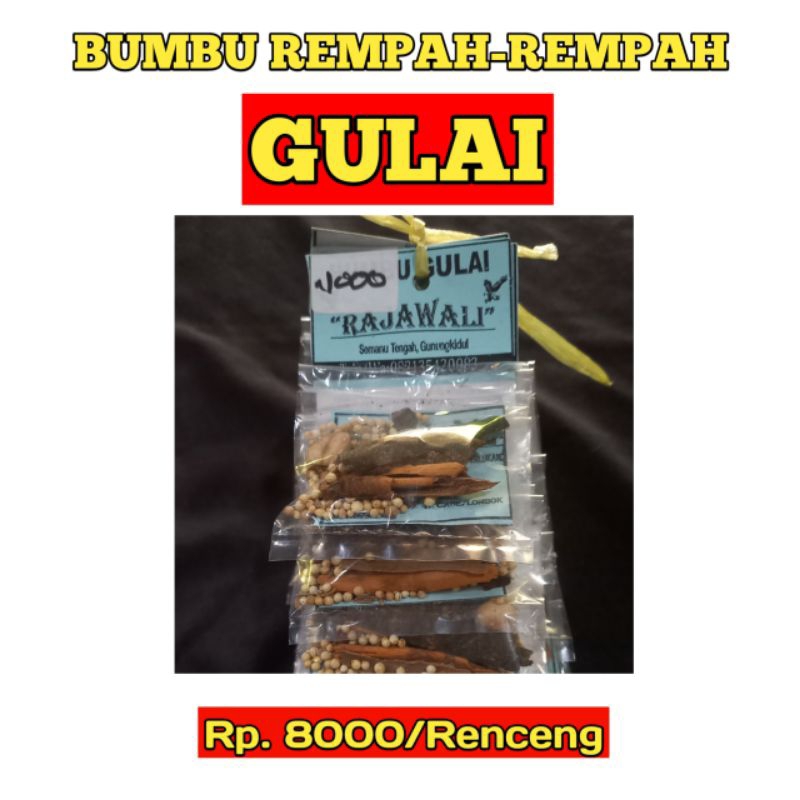 

Cap Rajawali Bumbu rempah rempah Gulai ukuran besar harga perenceng 1renceng isi 10pcs
