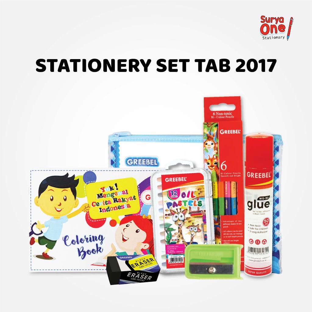 

Paket Alat Tulis Set | Greebel Stationery Set TAB 2017 | Paket Ulang Tahun Hamper Suryaone