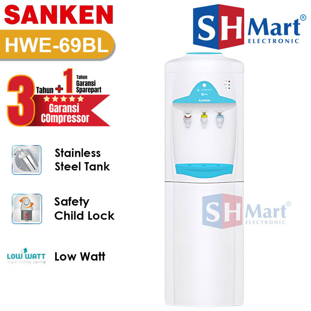 SANKEN DISPENSER GALON ATAS IC COOL HWE-69 / HWE69 / HWE69CW / HWE69BL