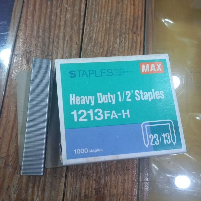 

Isi STAPLES MAX Heavy Duty 1/2" Staples 1213 FA-H 23/13