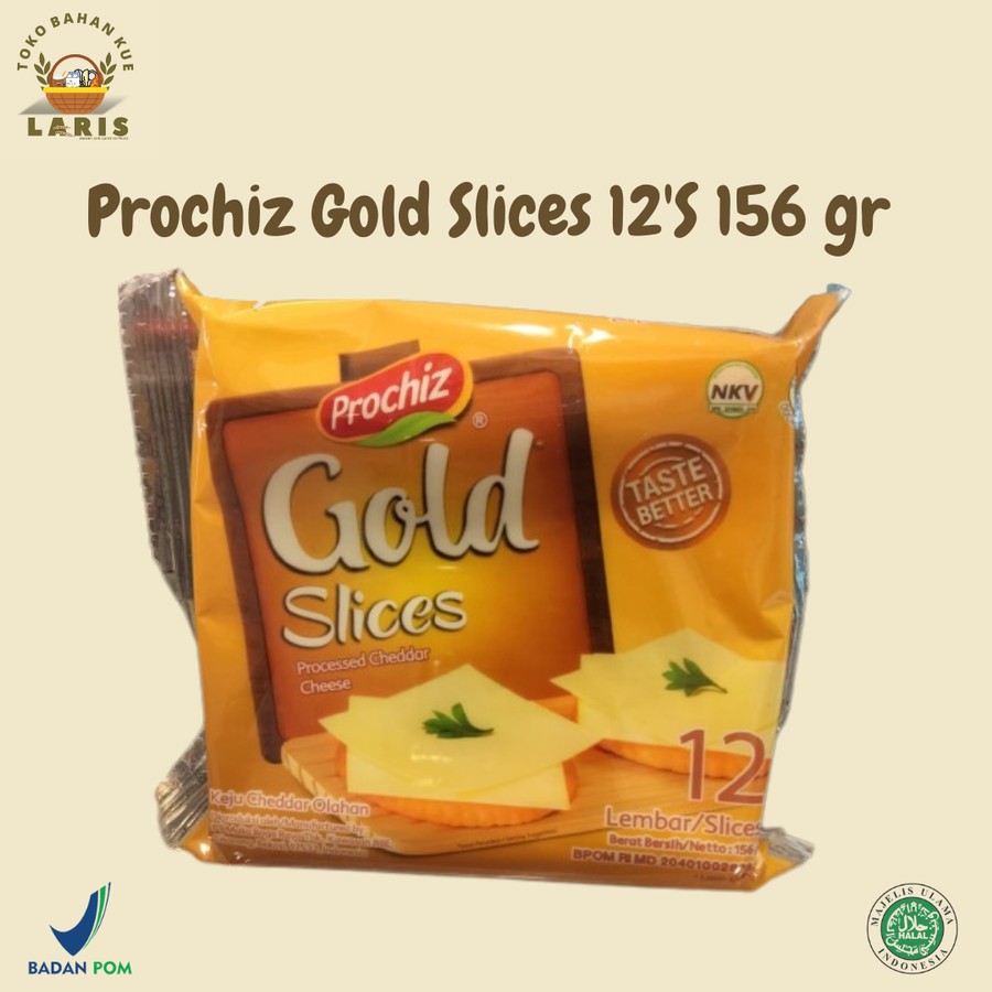 

PROCHIZ GOLD SLICES 12'S KEMASAN 156 GRAM