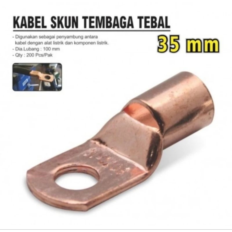 Kabel skun kabel 35mm tebal Tembaga MERK ALDO