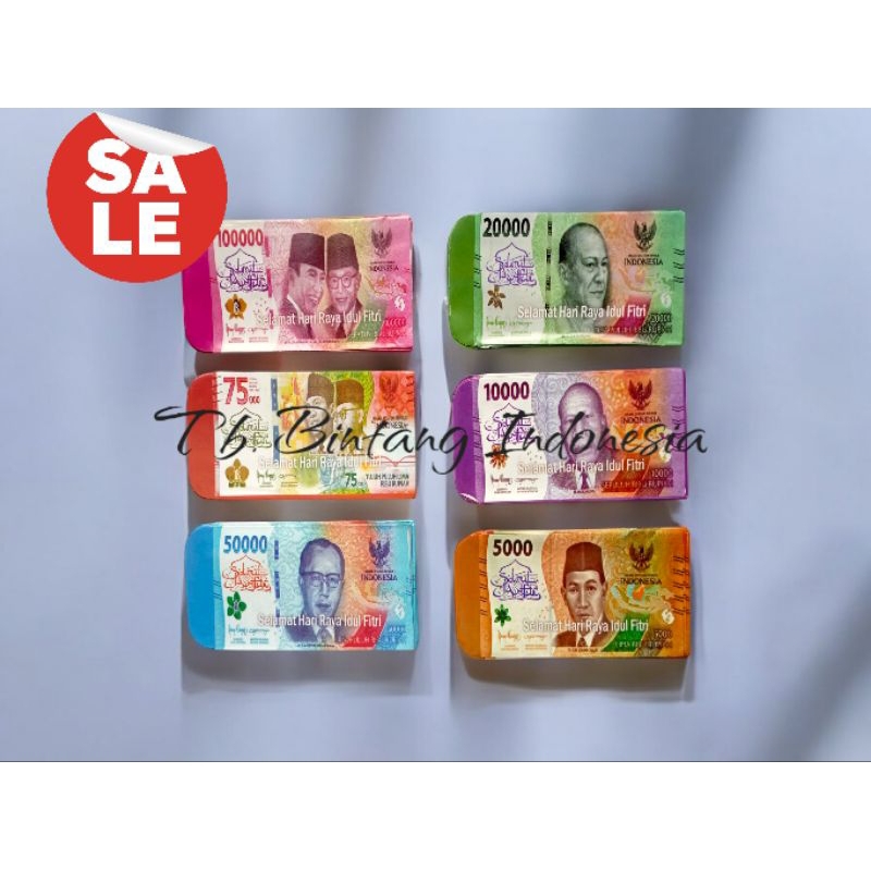 

Amplop Lebaran 2025/Angpao Lebaran motif Uang isi 100 pcs