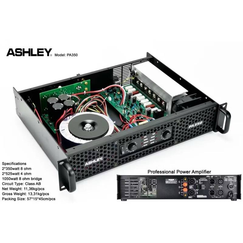 POWER AMPLIFIER ASHLEY PA350/PA 350 ORIGINAL NEW