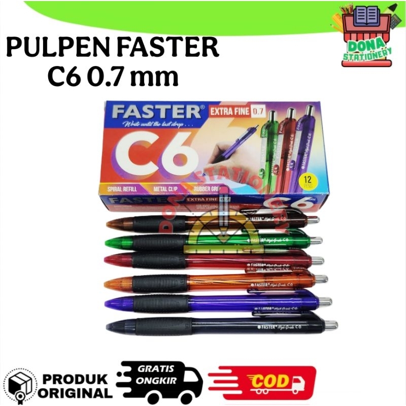 

[ 1 PCS ] PULPEN FASTER C6 0.7 MM | PULPEN MURAH