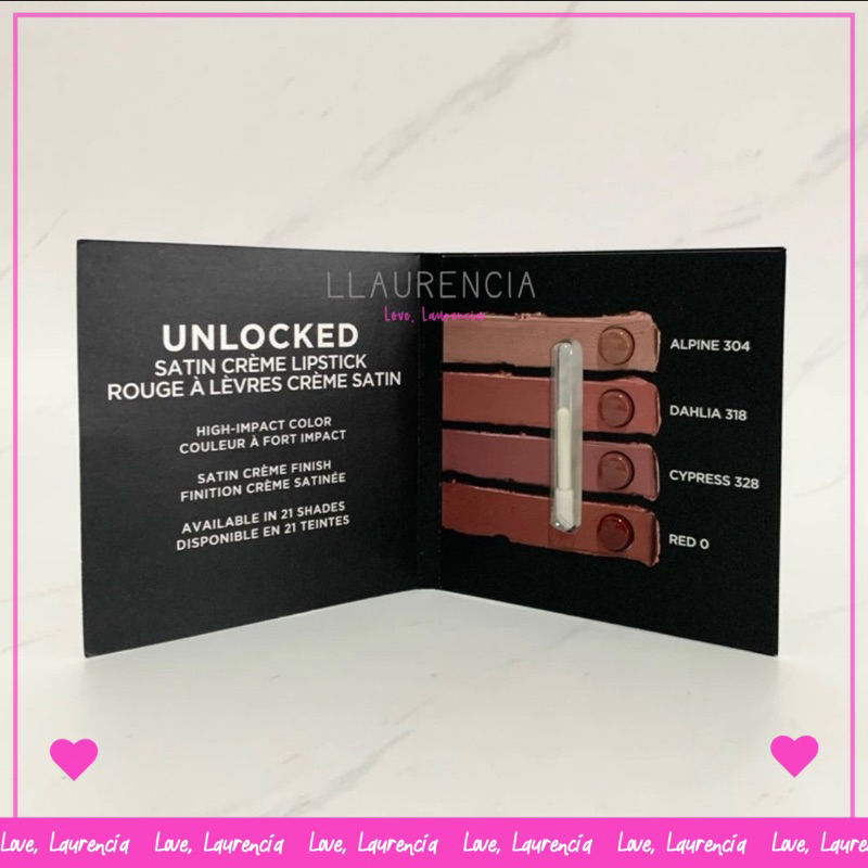 Hourglass Unlocked Satin Creme Lipstick Sample Set + lip brush