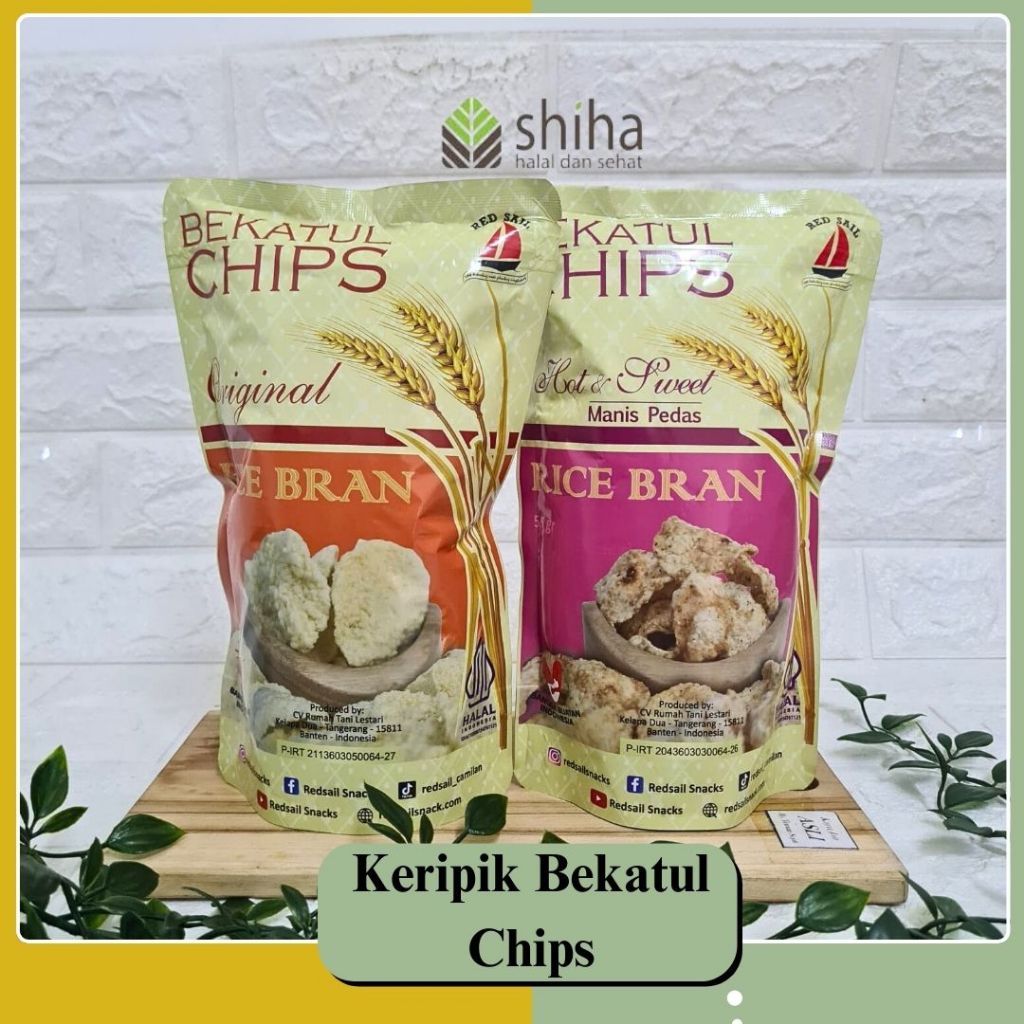 

SHIHA - Bekatul Chips Rice Bran Snack 55gr Red Sail Rumah Tani