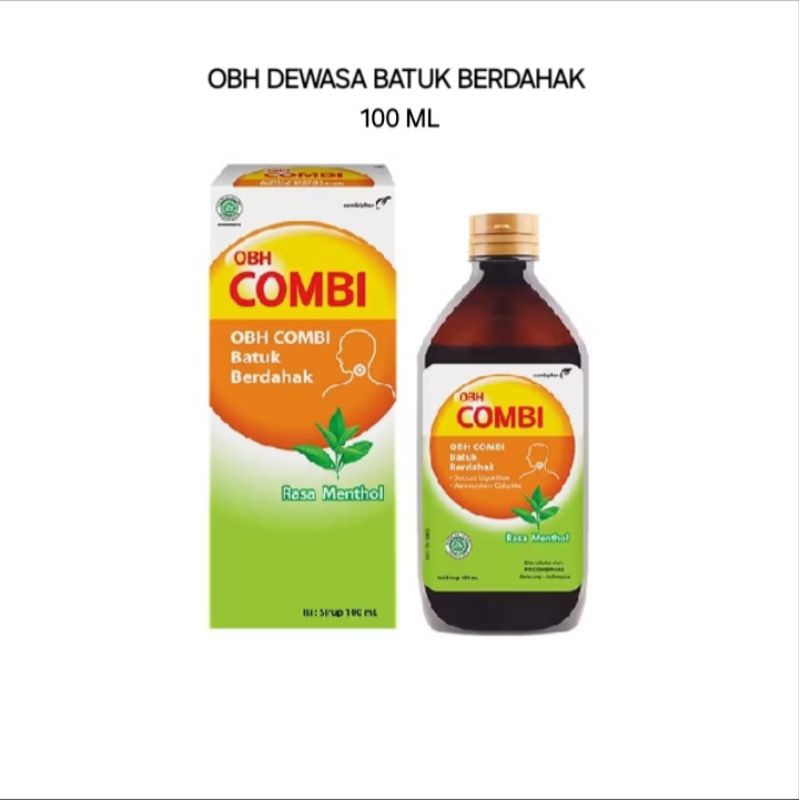 OBH COMBI BATUK BERDAHAK MENTOL 100 ML/ OBAT BATUK BERDAHAK DEWASA / OBH GEPENG