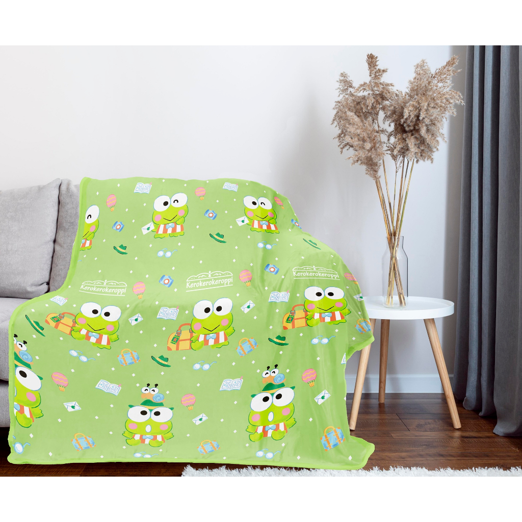 Selimut Lady Rose 160x200 - Motif Traveling Karakter Anak Keroppi Slimut Lembut