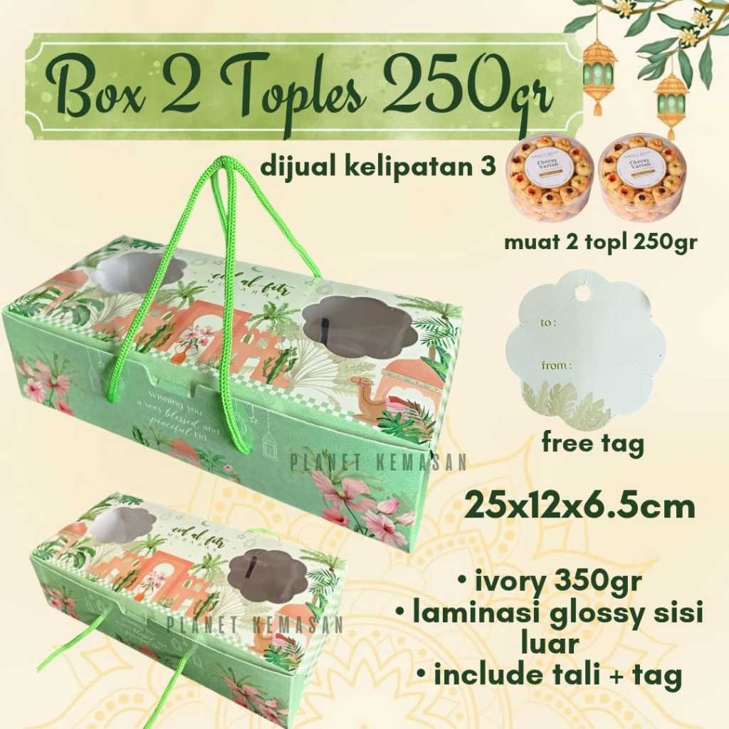 

[KELIPATAN 3] Box ramadhan 2 toples 250gr Box tali free tag Dus box ramadhan